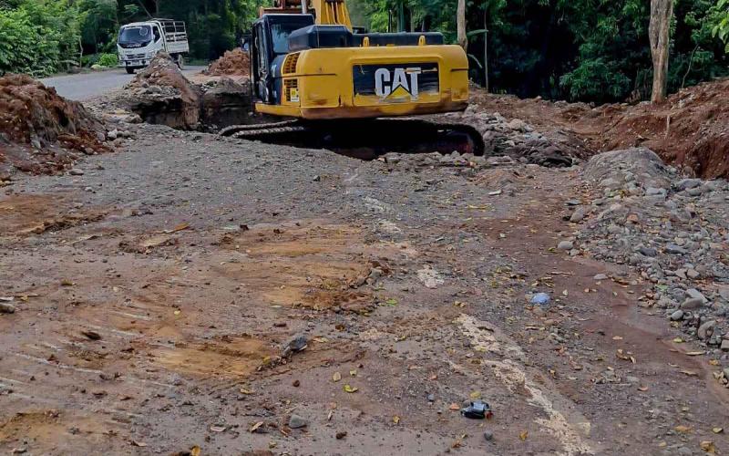 Caminos acciona para reparar socavamiento en ruta CA-02