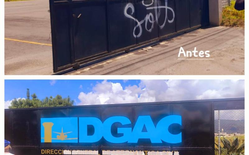 Estas labores forman parte del plan de mantenimiento que impulsa la parte administrativa del aeródromo