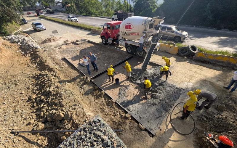 Concreto nuevo, paso seguro en el km 43.3 de la CA-9 Norte 