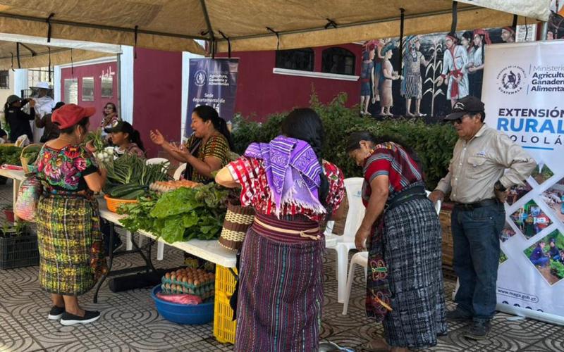 Vegetales frescos a precios accesibles en la Feria del Agricultor de Sololá
