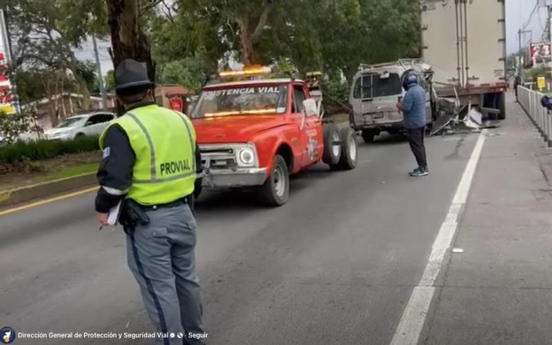 Provial actúa tras hecho de tránsito en la ruta Interamericana, San Lucas
