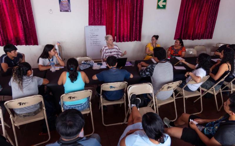 Como parte de la Muestra Teatral "Norma Padilla" se impartieron talleres. 