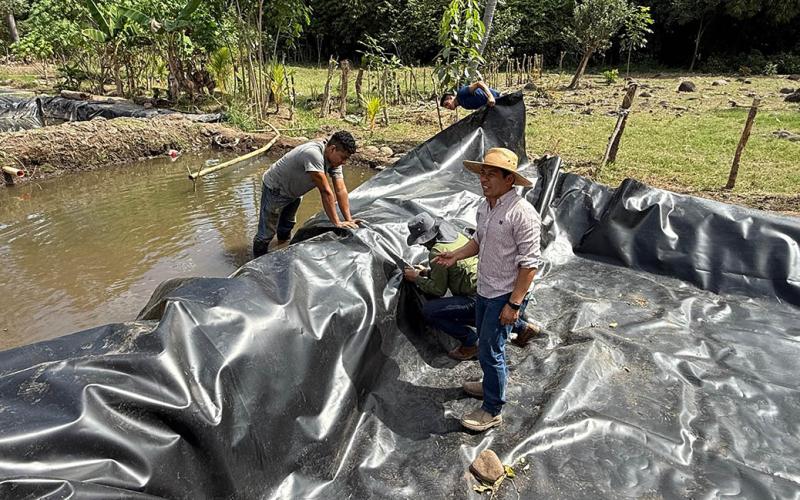 Revestimiento de geomembrana fortalece estanques para cultivo de tilapia