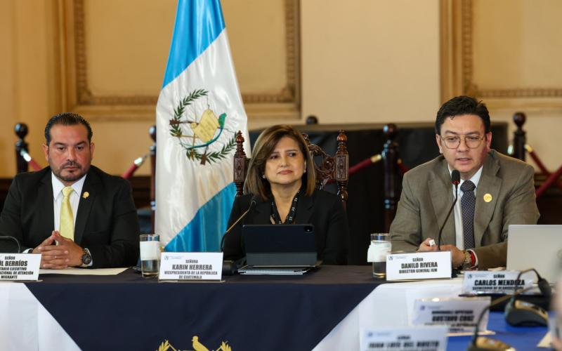 Presentación de resultados en la reunión del Sistema Migratorio Guatemalteco