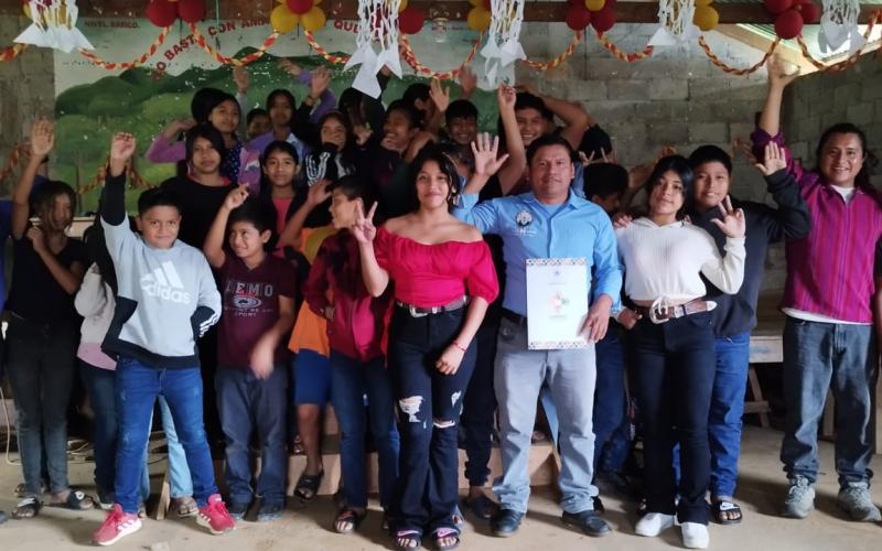 Niños y niñas aprendieron sobre el Calendario Sagrado Maya. 