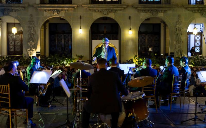 Jazz y marimba se fusionan en el Palacio Nacional 
