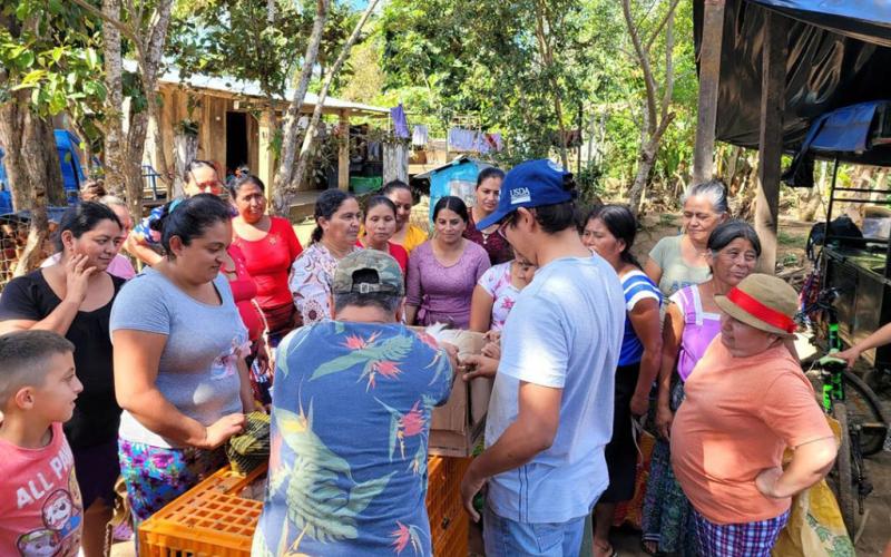Entregan más de siete mil aves mejoradas a familias rurales de Petén