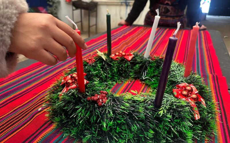 elaboración de Coronas de Adviento