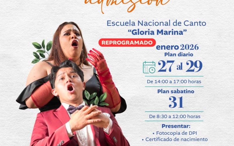 Audiciones de admisión "Escuela de Canto "Gloria Marina"