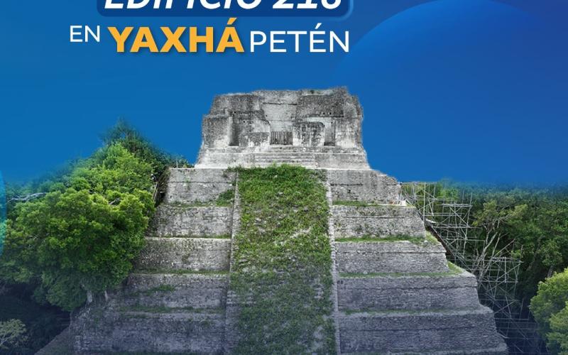 Conservación del edificio 216 en Yaxhá Petén