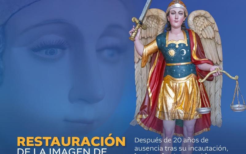 Restauración de la imagen de San Miguel Arcángel