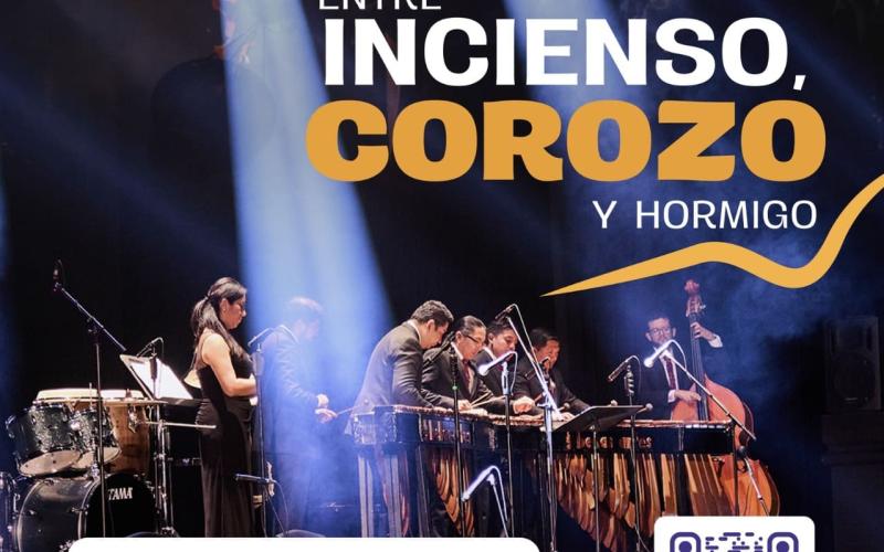 Marimba de Concierto de Bellas Artes, entre incienso, corozo y hormigo