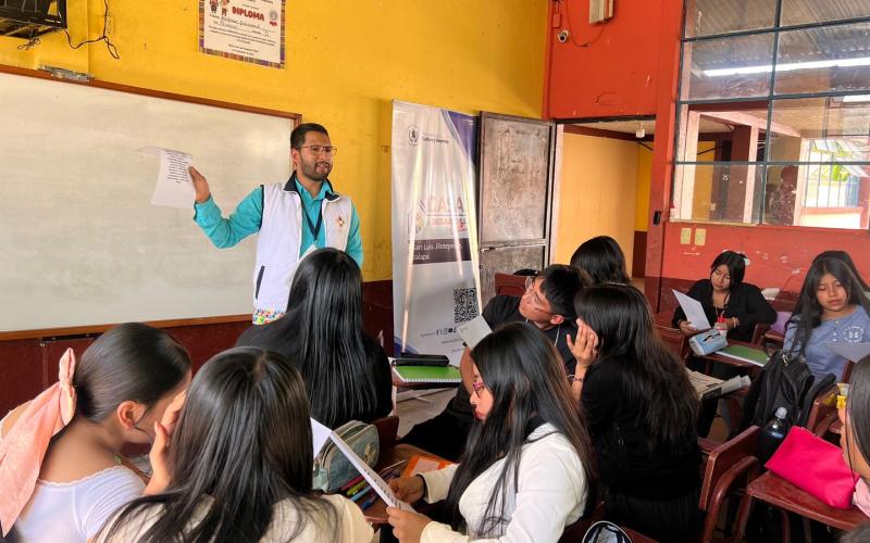 San Luis Jilotepeque: estudiantes participan en taller “Dibujando por la Paz”. 