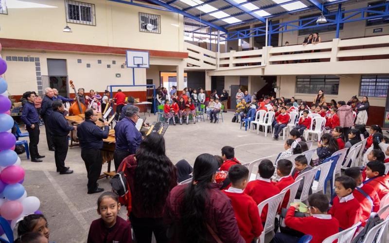 La Marimba de Concierto del Palacio Nacional inaugura el ciclo escolar 2026 con una cátedra de identidad musical. 