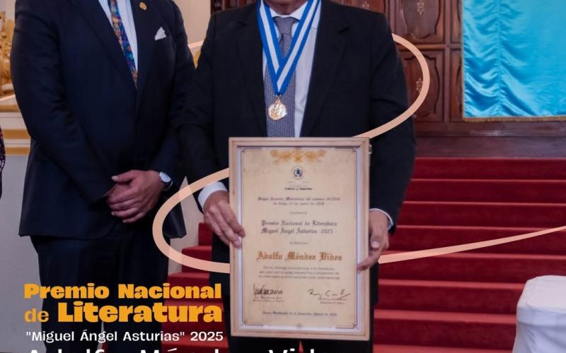 Premio Nacional de Literatura «Miguel Ángel Asturias» 2025 Adolfo Méndez Vides