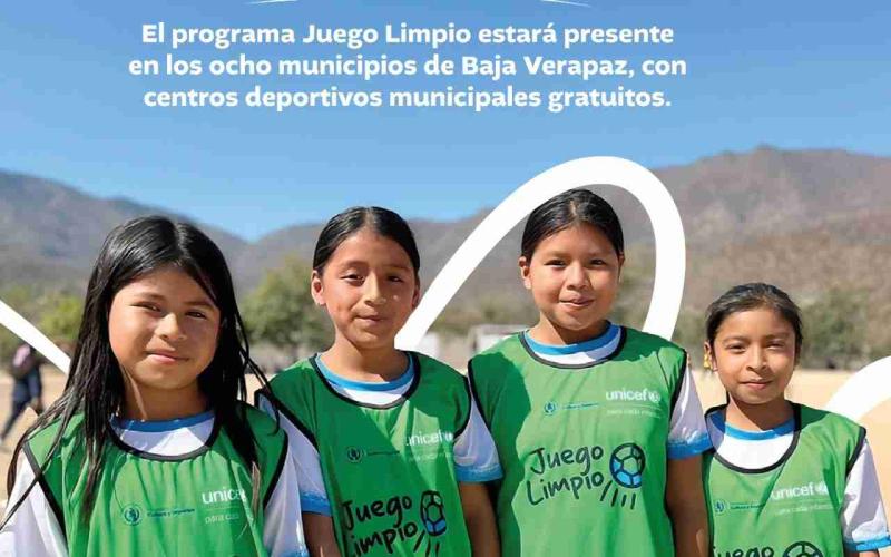 Juego Limpio y aliados inauguran Centros Deportivos Municipales en Baja Verapaz