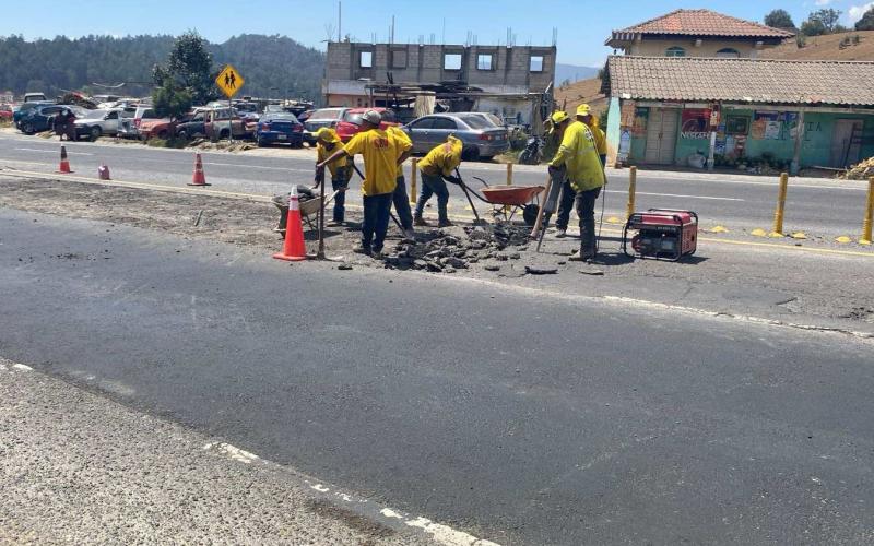 Trabajos en la CA-1 Occidente mejoran el paso en Totonicapán