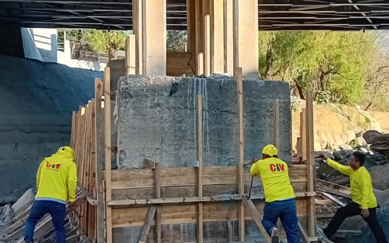 Refuerzan el puente Tubac 1 para mejor conexión entre Villa Nueva y San Miguel Petapa 