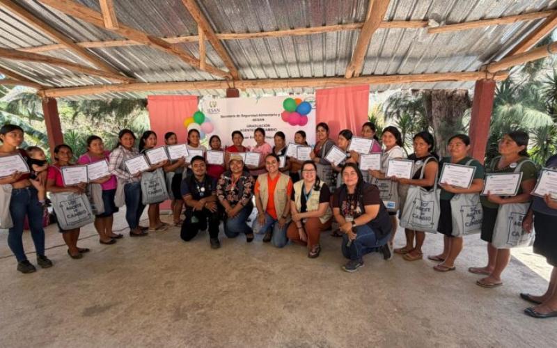 Chiquimula suma 196 nuevos agentes de cambio en seguridad alimentaria y nutricional