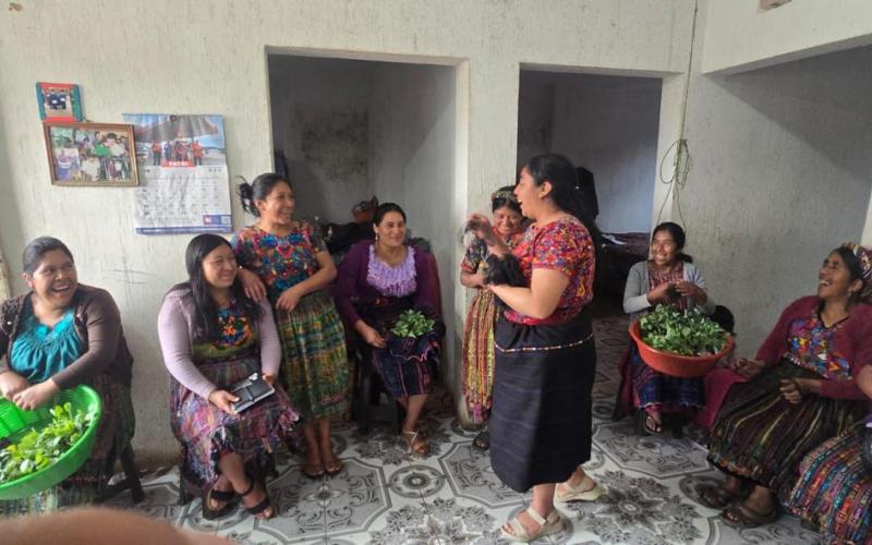 Entregan pilones de hortalizas y equipo de higiene en Concepción Chiquirichapa