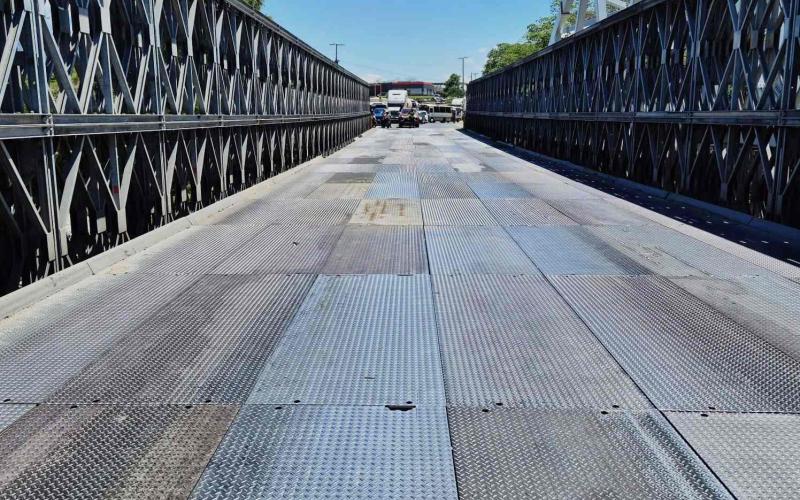 Restablecen paso vehicular en la CA-09 Norte al rehabilitar el Puente Santiago 