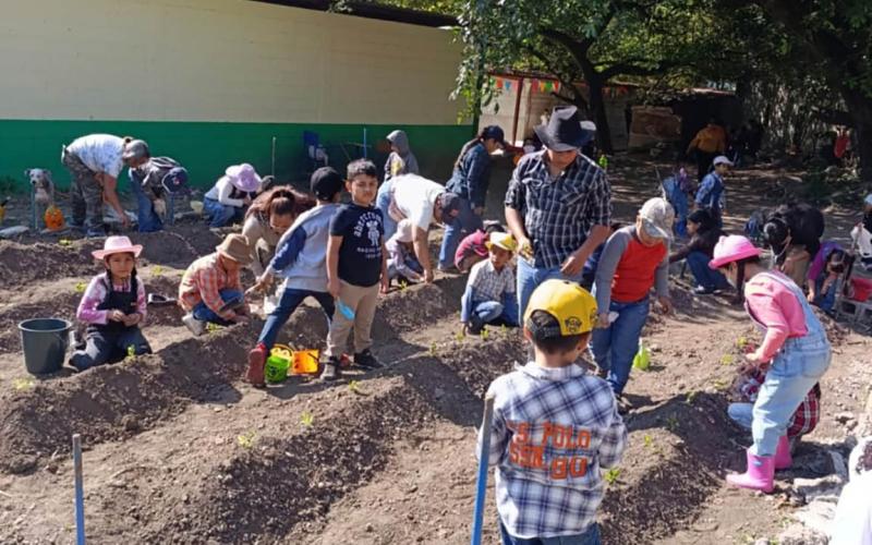 Impulsan creación de huertos escolares en San Miguel Petapa