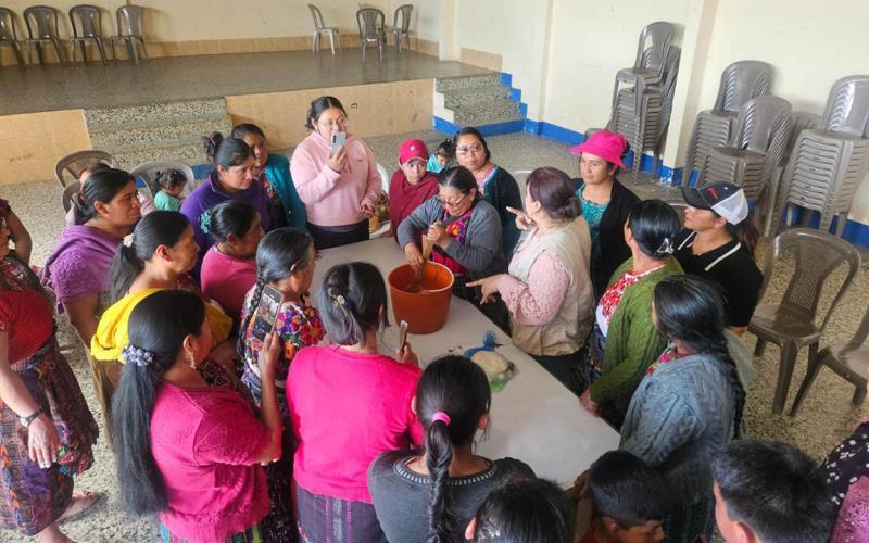 Instruyen a grupos CADER en la elaboración de insumos de higiene