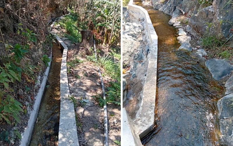 Rehabilitan sistema de riego en Sansare para fortalecer producción agrícola