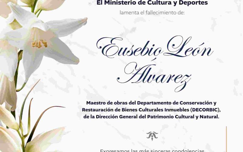 Lamentamos profundamente el sensible fallecimiento de Eusebio León Álvarez