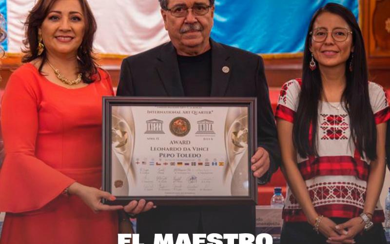 Artista guatemalteco José Toledo Ordóñez, fue reconocido con el Premio Internacional Leonardo Da Vinci
