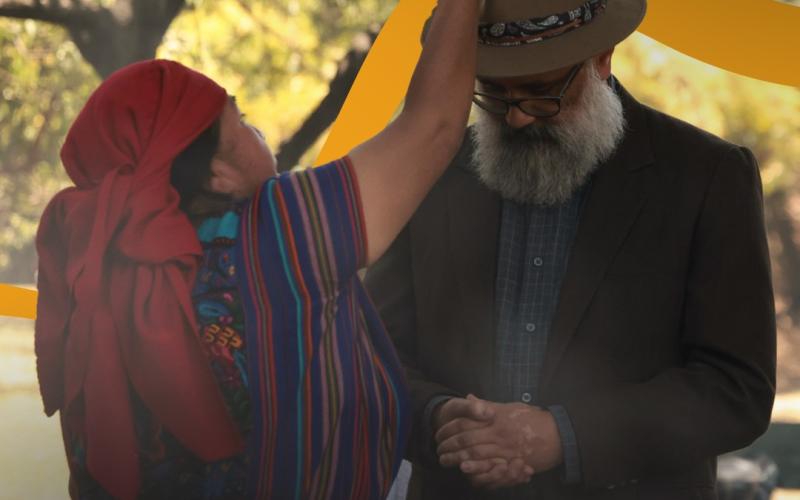 Bajo el resguardo de la energía Wuqub’ Kan, se dio la bienvenida al ministro Luis Méndez Salinas