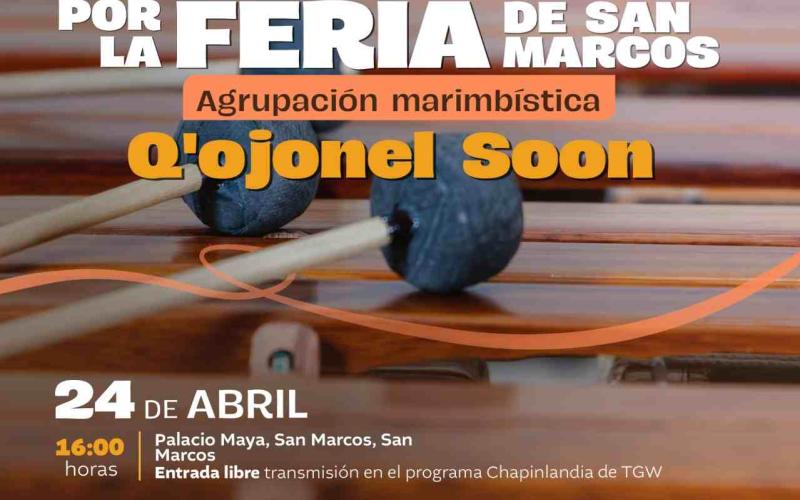 La agrupación marimbística Q’ojonel Soon viaja a la tierra de los leones para su feria titular