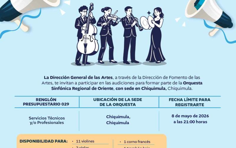 ¡Convocatoria a audiciones!