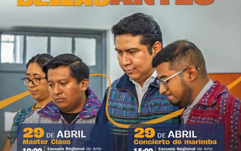 La Marimba de Concierto de Bellas Artes llega a la Escuela Regional de Arte de Chimaltenango