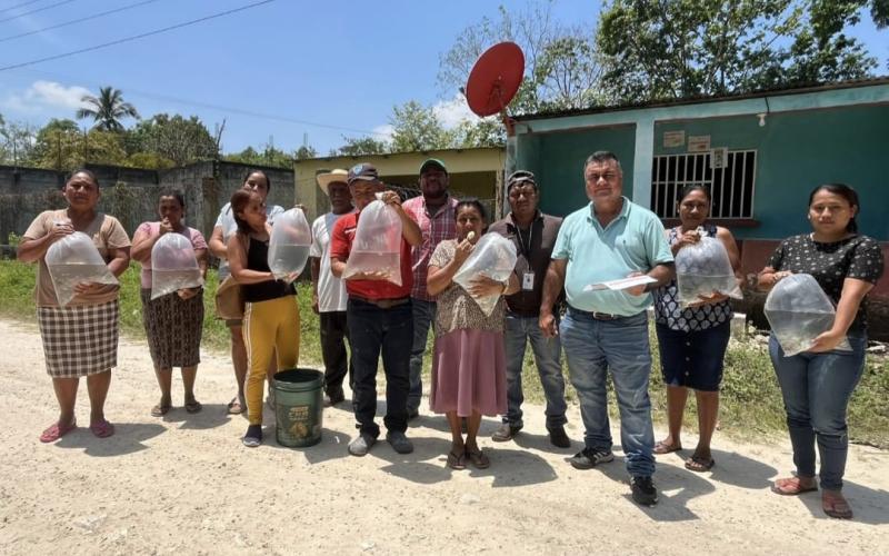 Seguridad alimentaria de El Chal fortalecida con entrega de alevines