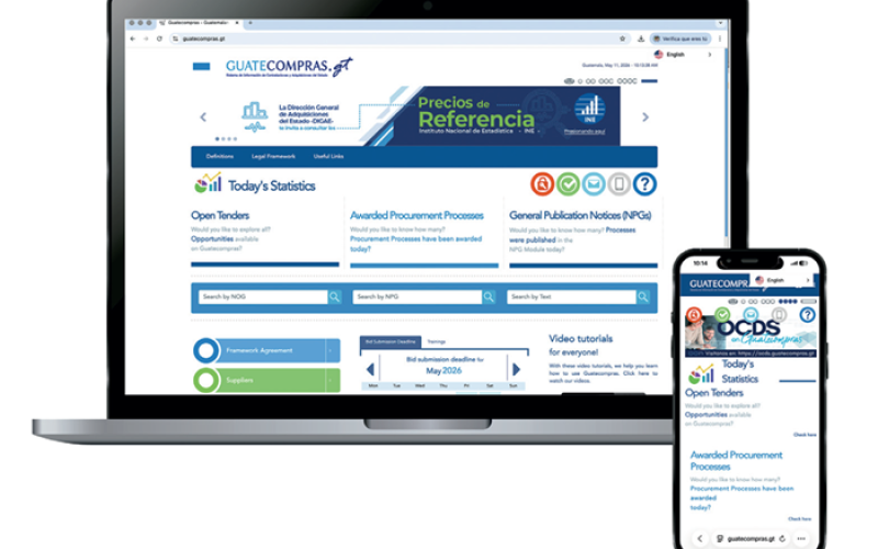 El portal Guatecompras ahora puede ser consultado en idioma inglés