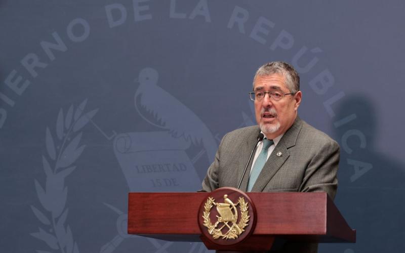 Presidente Bernardo Arévalo durante La Ronda