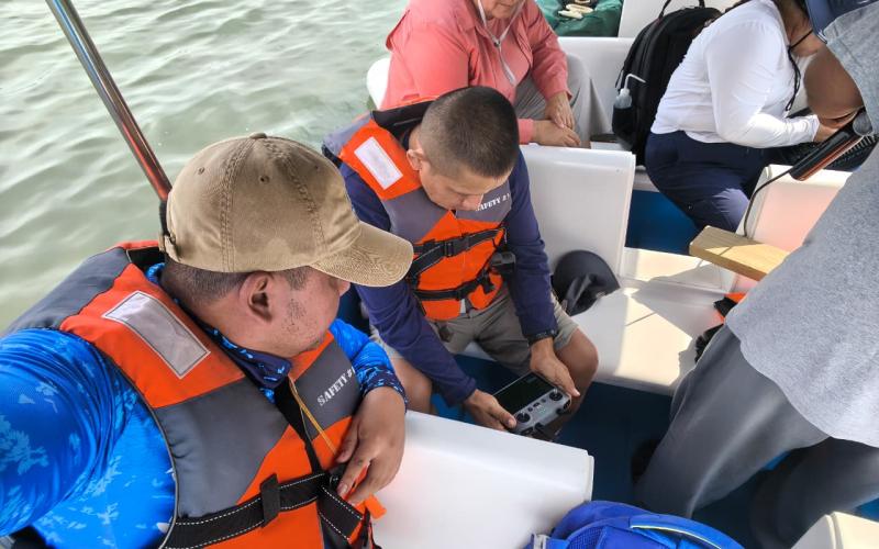 Registran avistamiento de manatí en Lago de Izabal