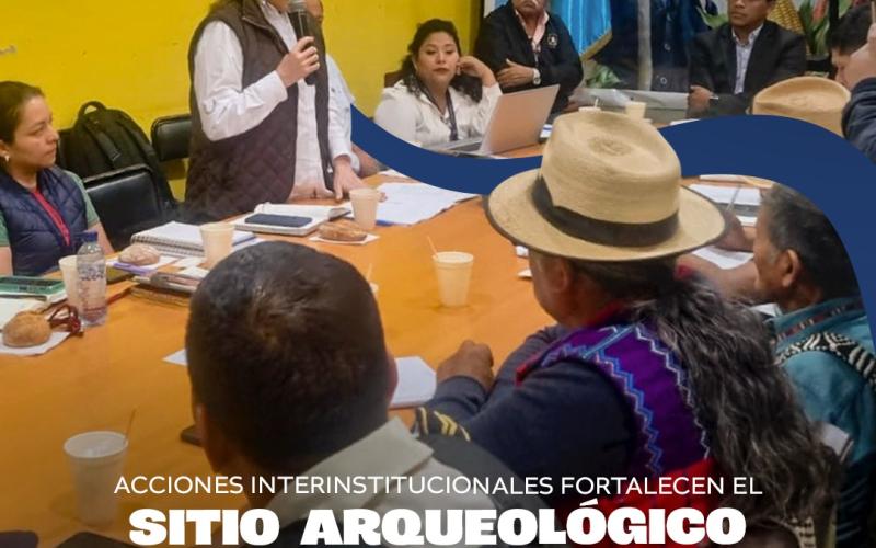 Acciones interinstitucionales fortalecen el sitio arqueológico de Q’u’markaj