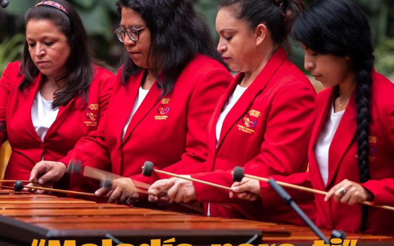 La Marimba Femenina de Concierto Ixoqib’ Ajq’ojomab ofreció el concierto “Melodía para ti”