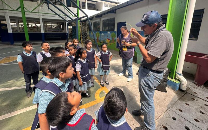 Niños aprenden y cuidan los alimentos por medio de los huertos escolares