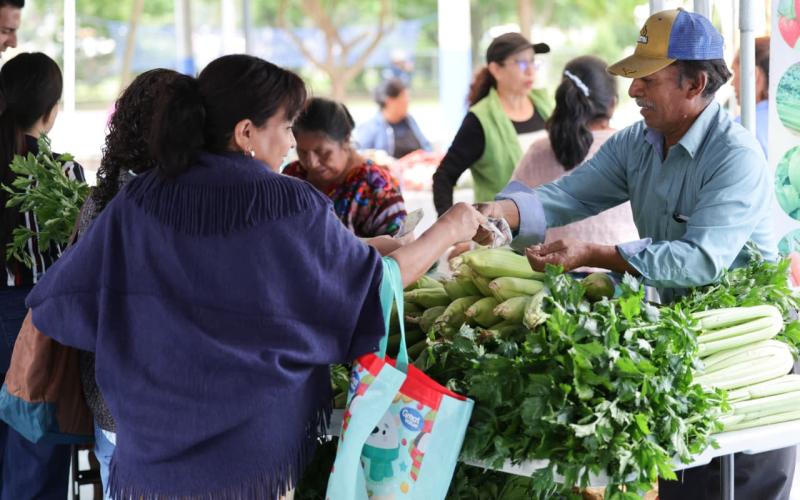 Productores acercan sus cosechas a las familias capitalinas en la Feria del Agricultor