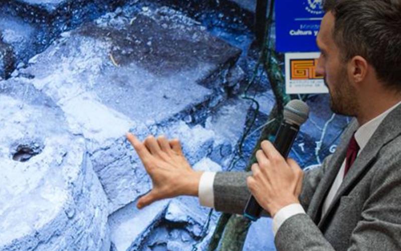 Presentan hallazgos de la estructura ritual Okox en sitio arqueológico El Tigre