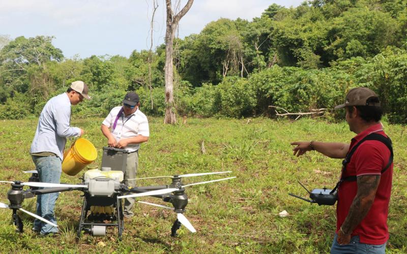 Asistencia técnica con drones beneficia a productoras de Colpetén