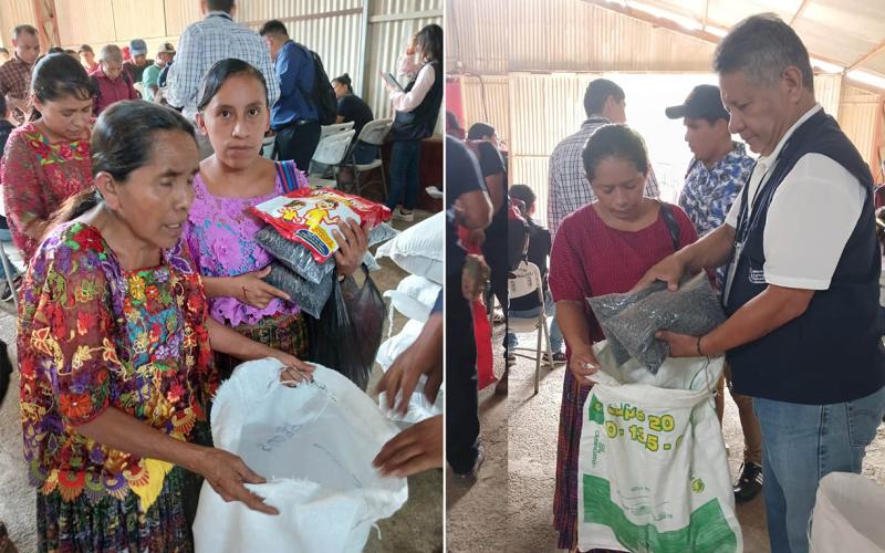 Más de 14 mil familias reciben apoyo alimentario en Alta Verapaz y Retalhuleu