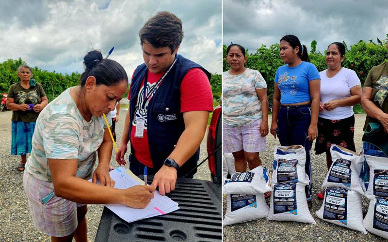 Agricultores reciben insumos para fortalecer producción de alimentos en sus hogares