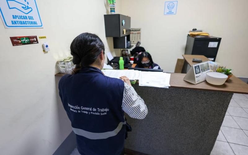 El Ministerio de Trabajo y Previsión Social (Mintrab), a través de la Inspección General de Trabajo (IGT), registra 1 mil 333 inspecciones a nivel nacional.