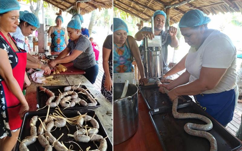 Pescadores transforman sus capturas en longanizas de pescado