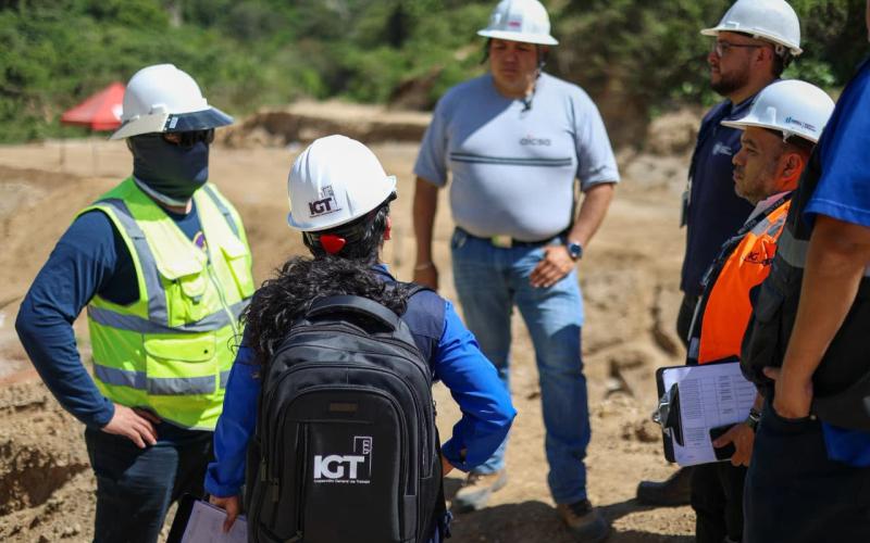 Se realizó una diligencia de inspección en la obra de construcción.