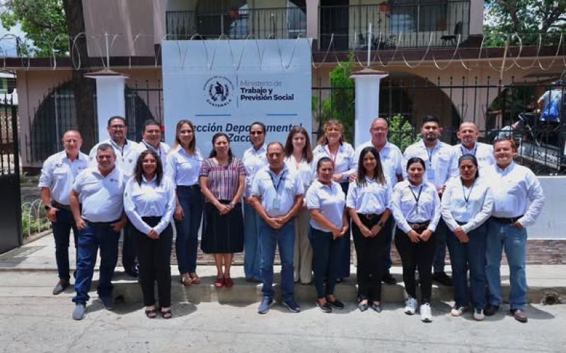 La ministra de Trabajo y Previsión Social, Miriam Roquel, realizó una supervisión de las instalaciones de la Dirección Departamental en Zacapa.